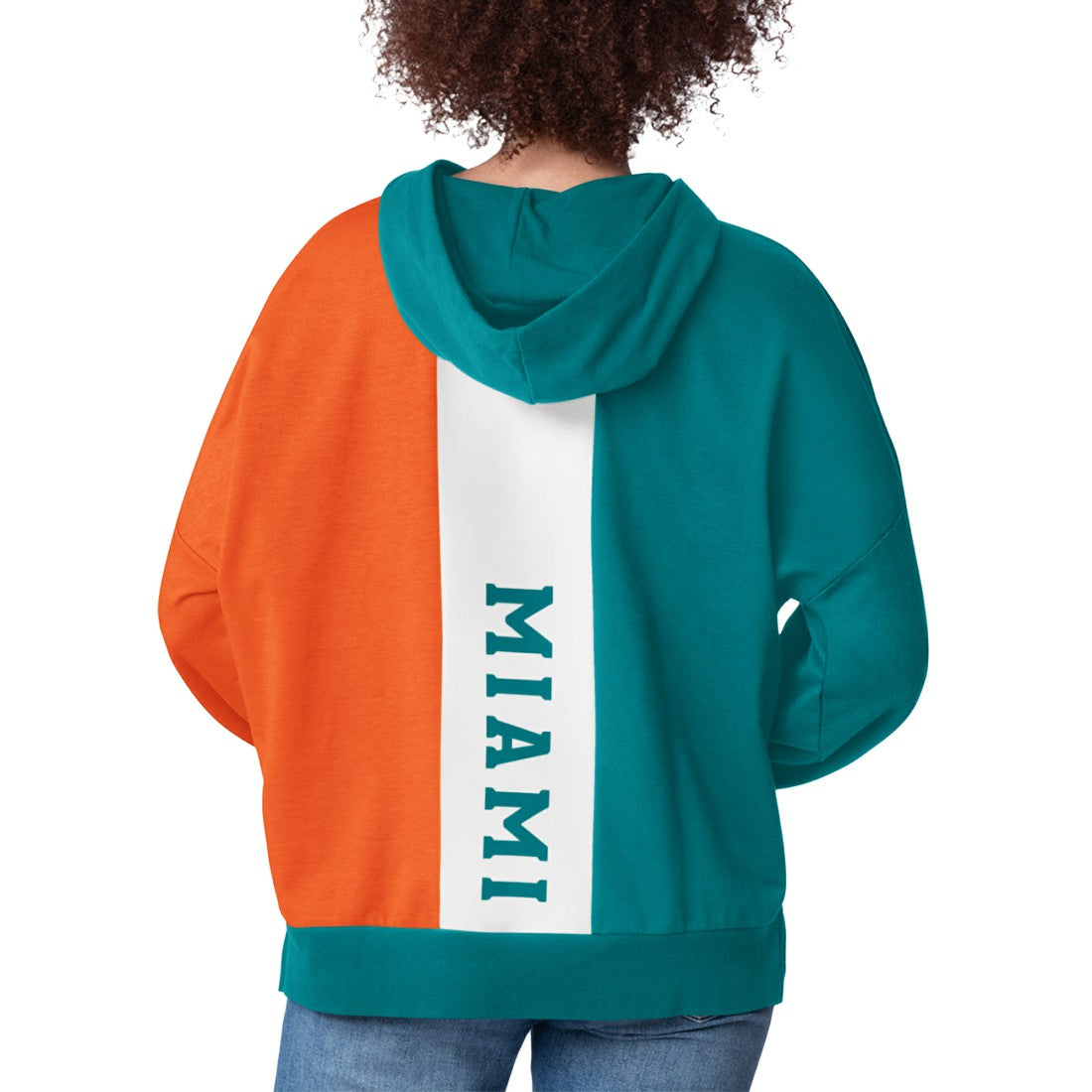 Miami Dolphins Starter Women's Power Move Long Sleeve Pullover Hoodie - Aqua - NFL