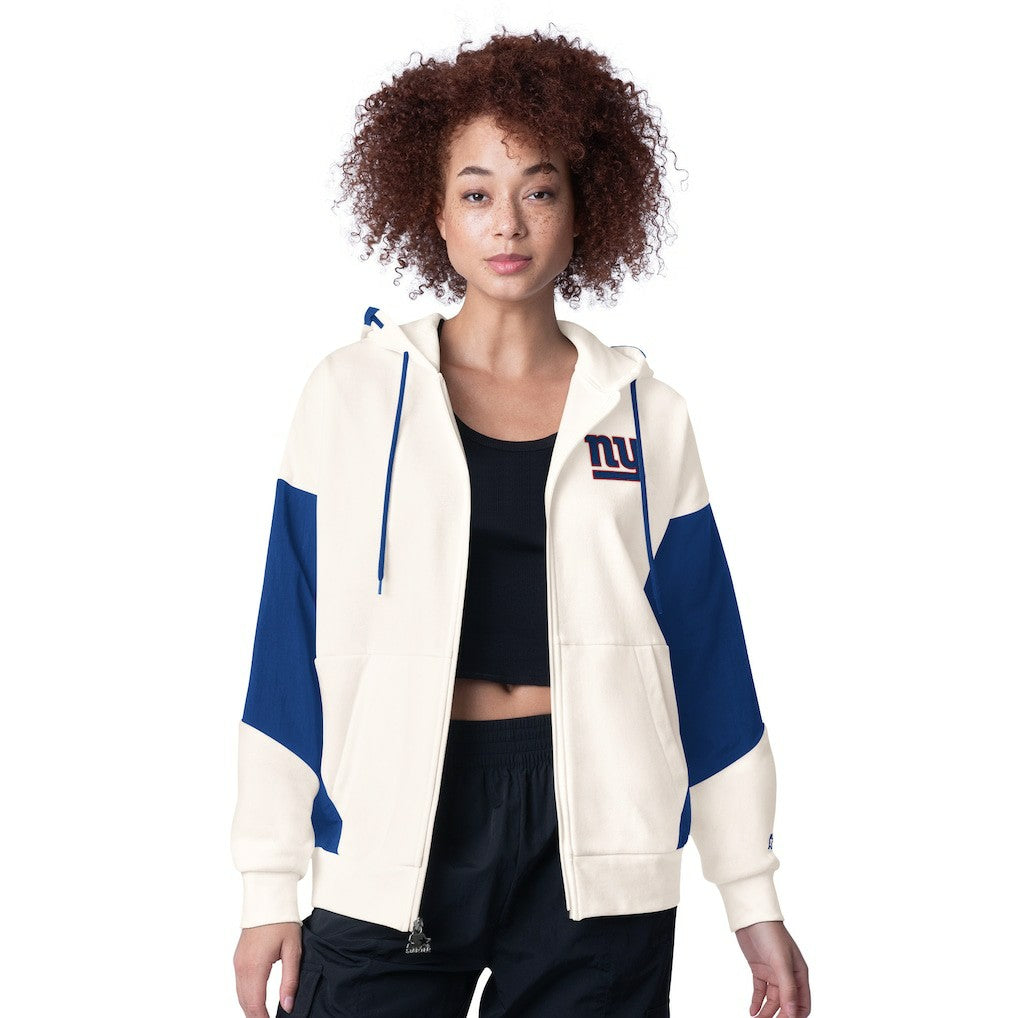 New York Giants Starter Women's Scrimmage Full-Zip Hoodie - White - NFL