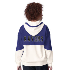 Baltimore Ravens Starter Women's Scrimmage Full-Zip Hoodie - White - NFL