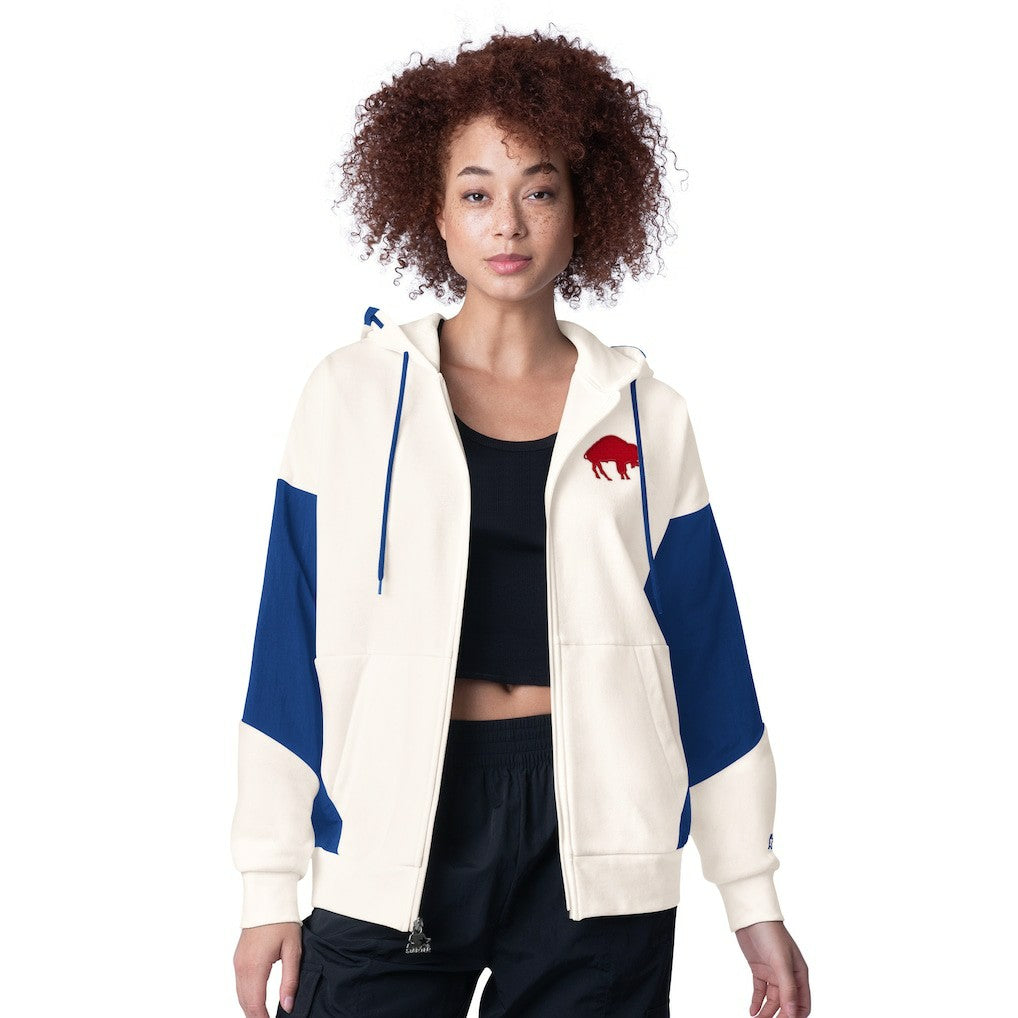 Buffalo Bills Starter Women's Scrimmage Full-Zip Hoodie - White - NFL