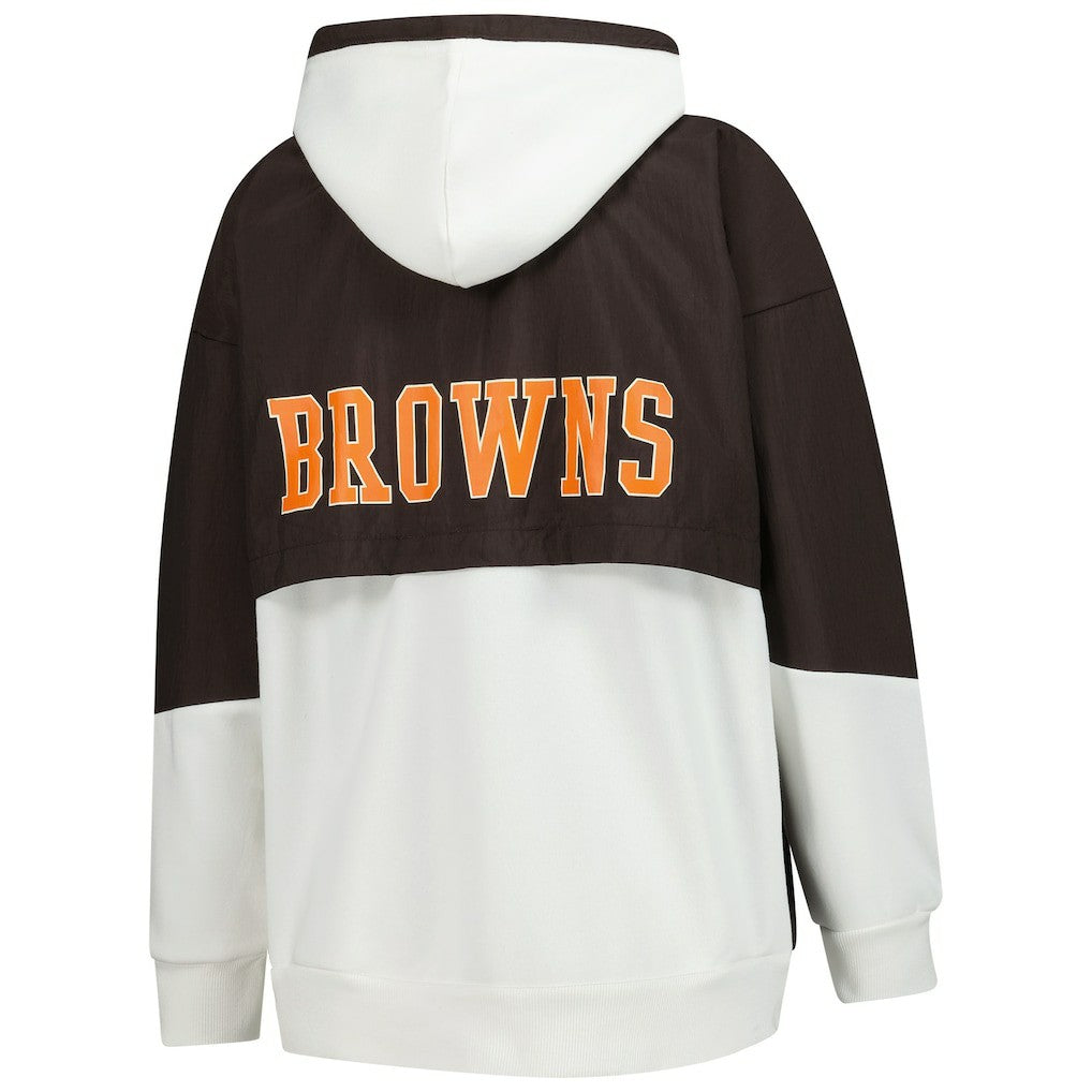 Cleveland Browns Starter Women's Scrimmage Full-Zip Hoodie - White - NFL