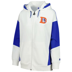 Denver Broncos Starter Women's Scrimmage Full-Zip Hoodie - White - NFL