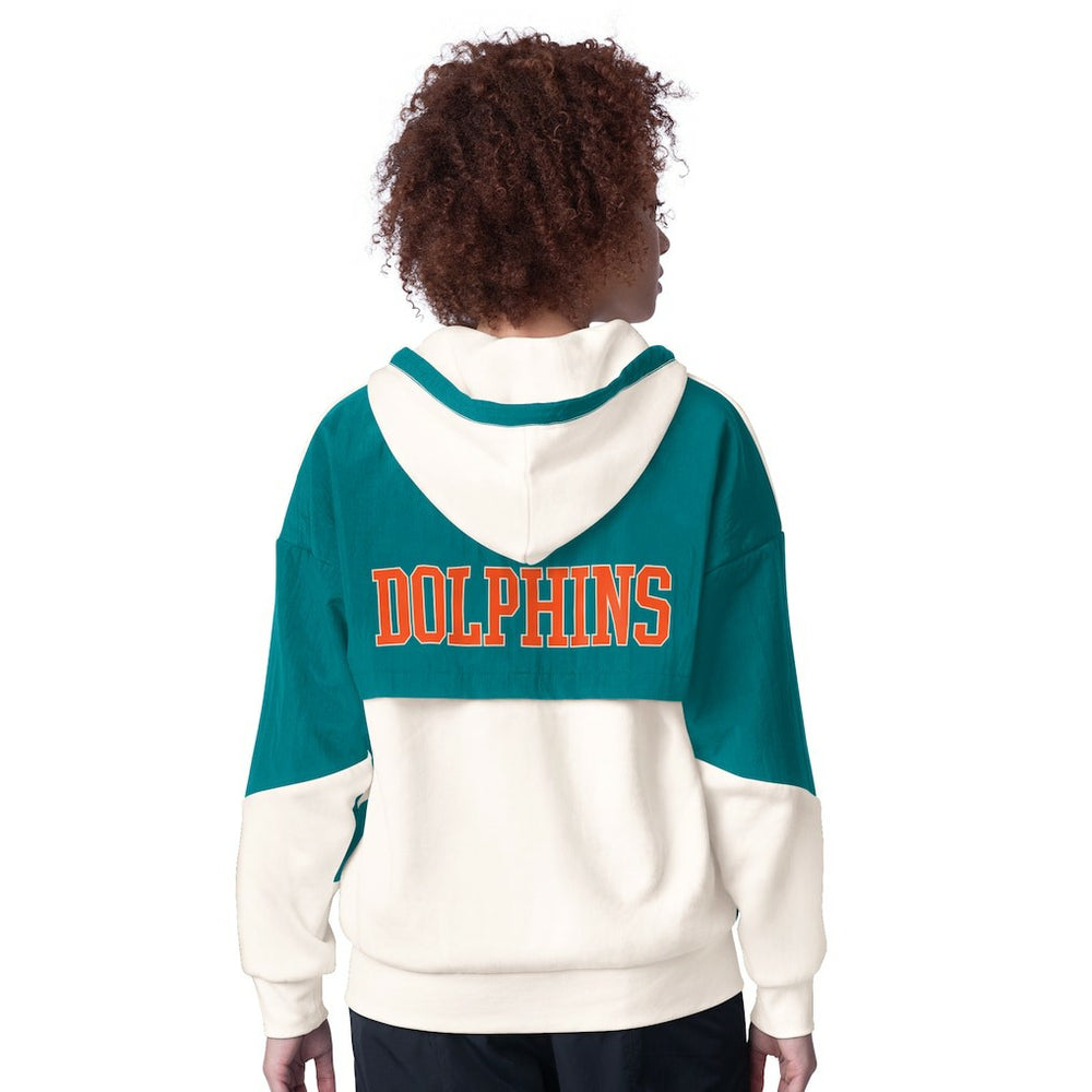 Miami Dolphins Starter Women's Scrimmage Full-Zip Hoodie - White - NFL