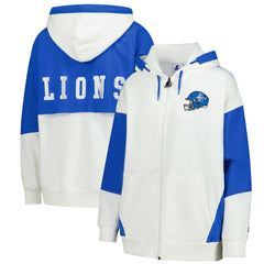 Detroit Lions Starter Women's Scrimmage Full-Zip Hoodie - White - NFL