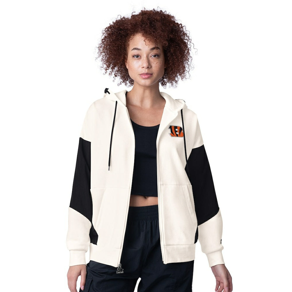 Cincinnati Bengals Starter Women's Scrimmage Full-Zip Hoodie - White - NFL