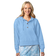 Chicago Bears Margaritaville Women's Island Dream Solid Pullover Hoodie - Blue - NFL