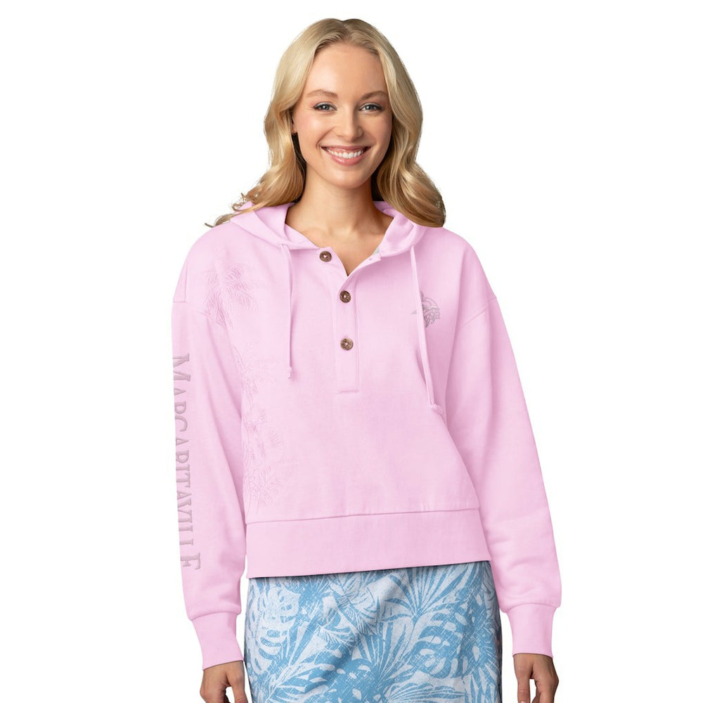 Minnesota Vikings Margaritaville Women's Island Dream Solid Pullover Hoodie - Pink - NFL