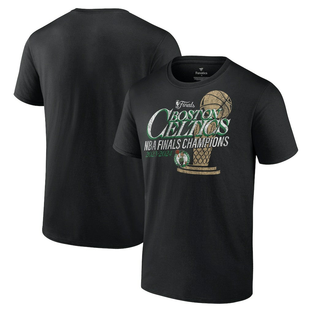 Fanatics Boston Celtics 2024 NBA Finals Champions Fast Break Finish Trophy T-Shirt Black