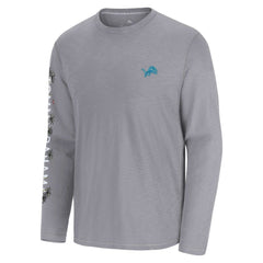 Detroit Lions Oasis Endzone Lux Long Sleeve T-Shirt - Gray - Tommy Bahama