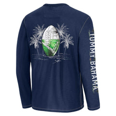 Dallas Cowboys Oasis Endzone Lux Long Sleeve T-Shirt - Blue - Tommy Bahama