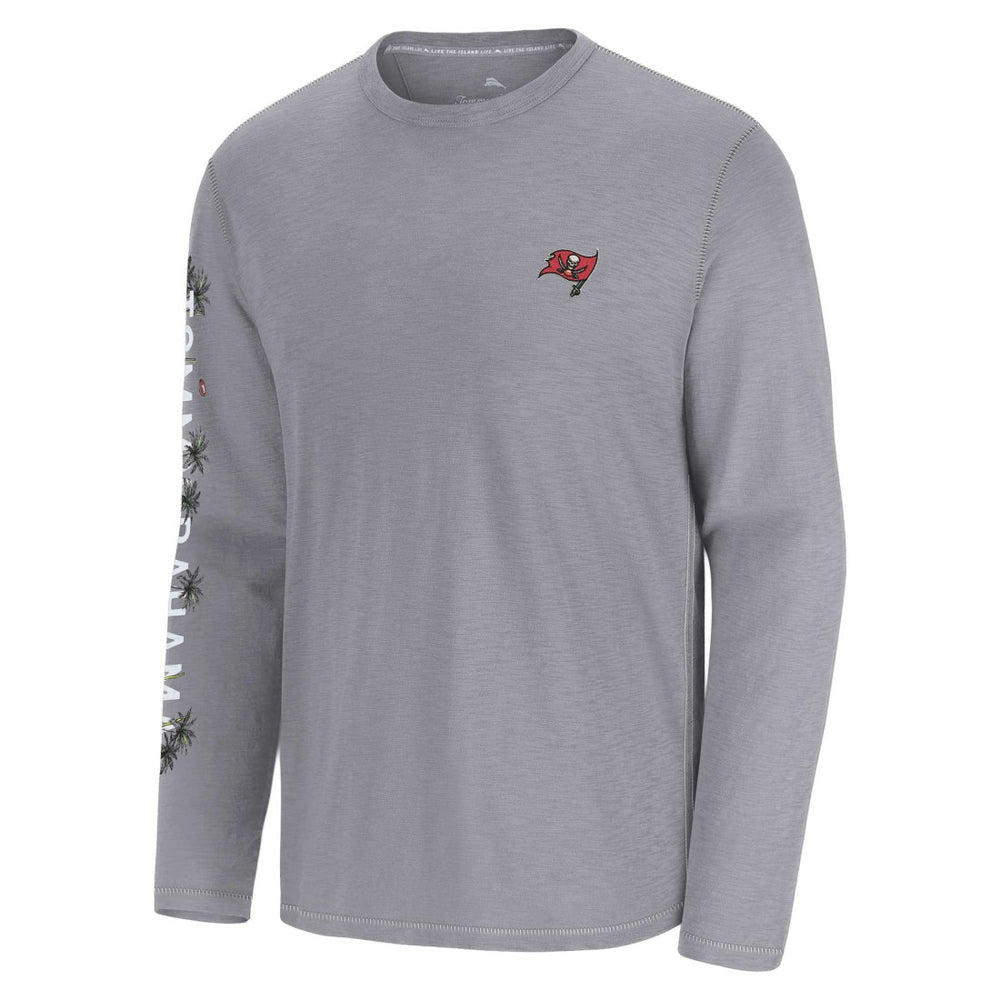 Tampa Bay Buccaneers Oasis Endzone Lux Long Sleeve T-Shirt - Gray - Tommy Bahama