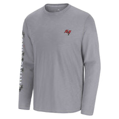 Tampa Bay Buccaneers Oasis Endzone Lux Long Sleeve T-Shirt - Gray - Tommy Bahama