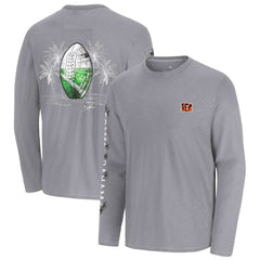 Cincinnati Bengals Oasis Endzone Lux Long Sleeve T-Shirt - Gray - Tommy Bahama