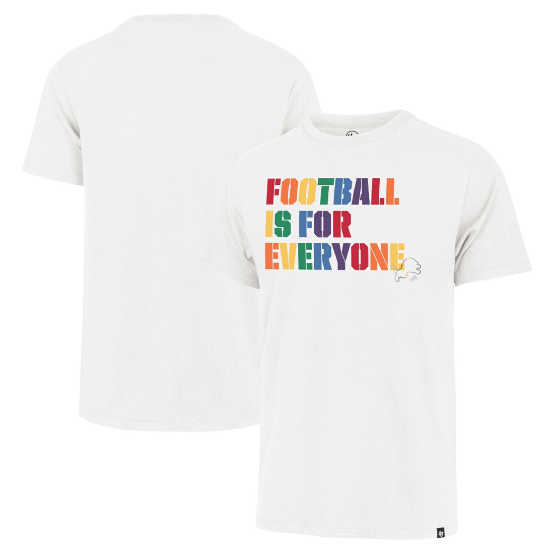 Detroit Lions '47 Pride Franklin T-Shirt - White - 47 brand