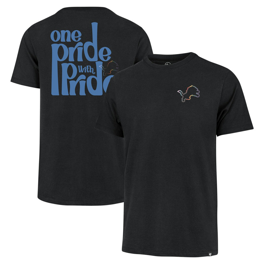 Detroit Lions '47 Pride Franklin T-Shirt - Black - 47 brand