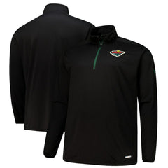 Minnesota Wild Fanatics Big & Tall Authentic Pro Quarter-Zip Top - Black | Fanatics Lifestyle