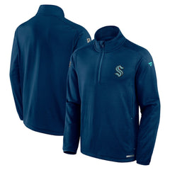 Seattle Kraken Fanatics Big & Tall Authentic Pro Quarter-Zip Top - Navy | Fanatics near me