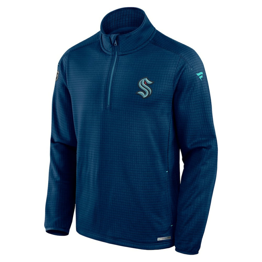 Seattle Kraken Fanatics Big & Tall Authentic Pro Quarter-Zip Top - Navy | Fanatics near me
