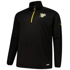 Pittsburgh Penguins Fanatics Big & Tall Authentic Pro Quarter-Zip Top - Black | Fanatics Lifestyle
