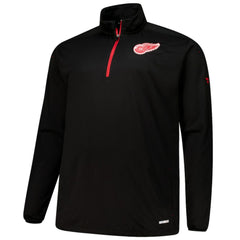 Detroit Red Wings Fanatics Big & Tall Authentic Pro Quarter-Zip Top - Black | Fanatics Lifestyle
