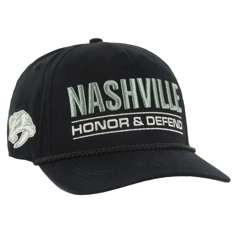 Nashville Predators '47 OHT Military Appreciation Homeland Honor and Defend Hitch Adjustable Hat - Black | 47 brand sale