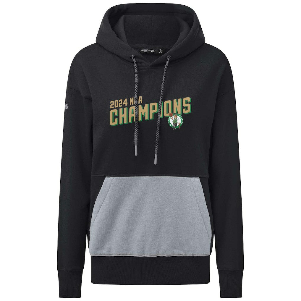 Boston Celtics Levelwear Women's 2024 NBA Finals Champions Bonfire Pullover Hoodie Black