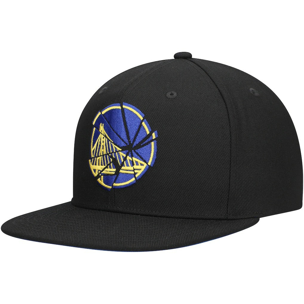 Mitchell & Ness Golden State Warriors Shattered Snapback Hat Black