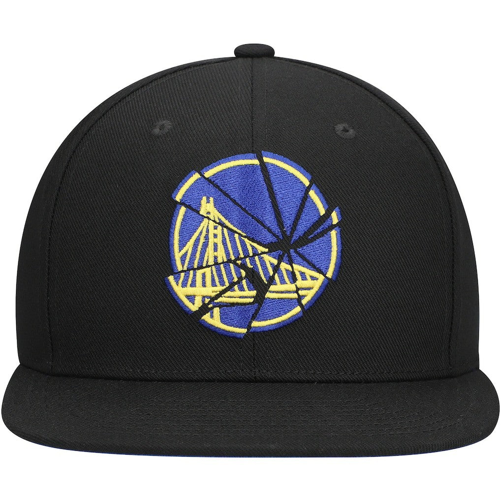 Mitchell & Ness Golden State Warriors Shattered Snapback Hat Black