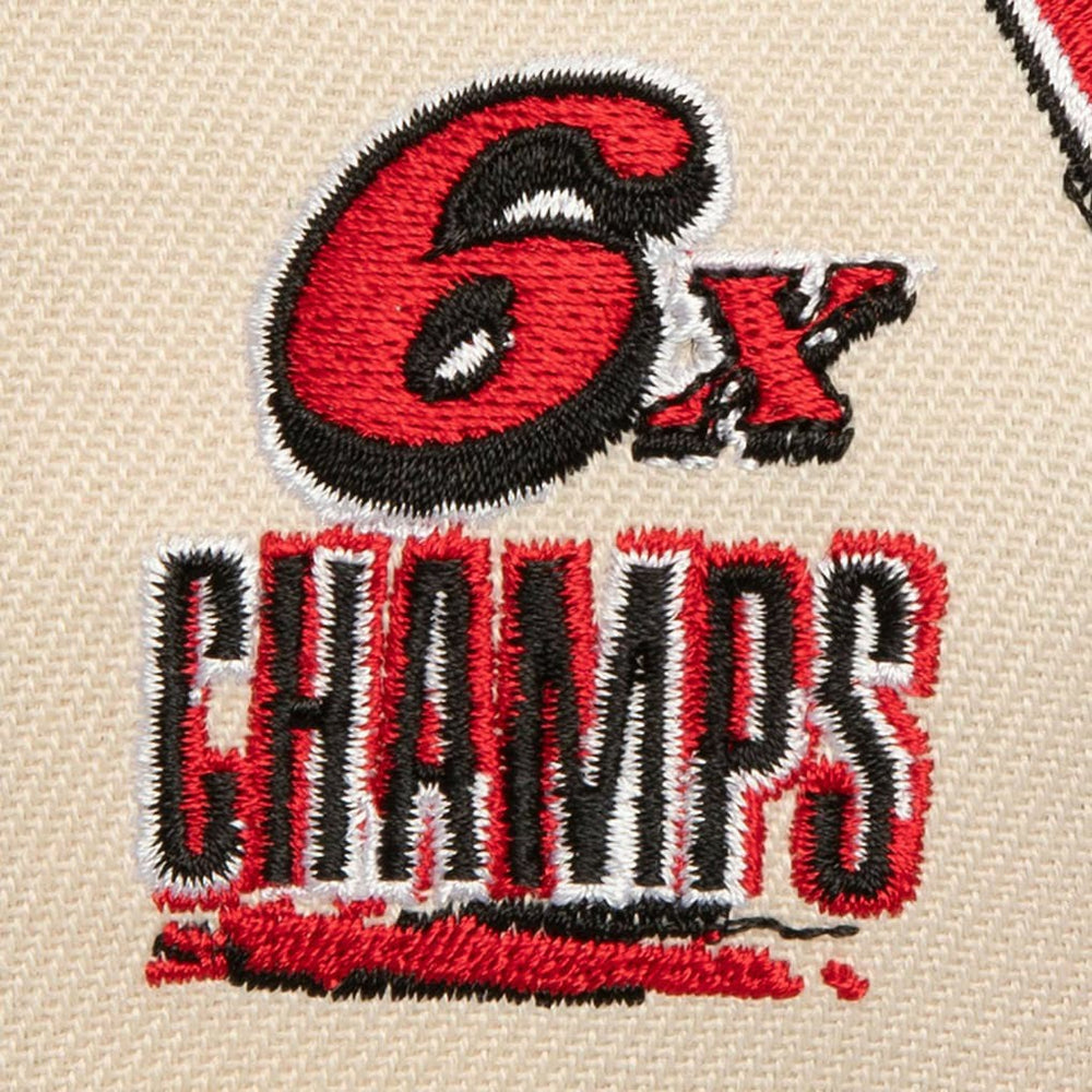 Mitchell & Ness Chicago Bulls 6x NBA Champions Soul Legacy Defined Snapback Hat Cream/Red
