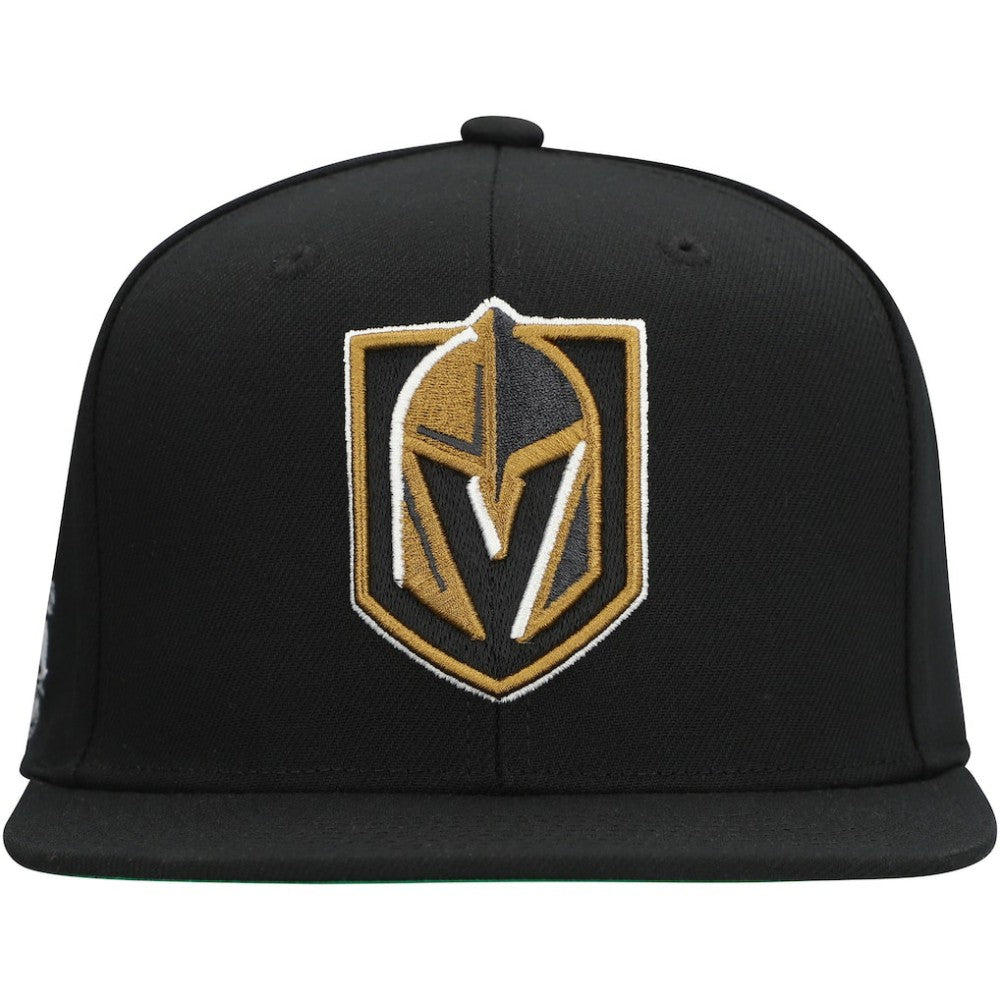 Vegas Golden Knights Mitchell & Ness Core Top Spot Snapback Hat - Black | NHL online
