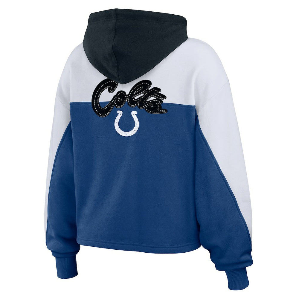 Indianapolis Colts WEAR by Erin Andrews Women's Plus Size Color Block Full-Zip Hoodie - Royal - NFL