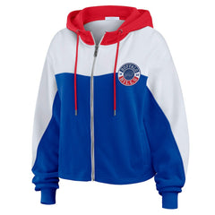 Buffalo Bills WEAR by Erin Andrews Women's Plus Size Color Block Full-Zip Hoodie - Royal - NFL