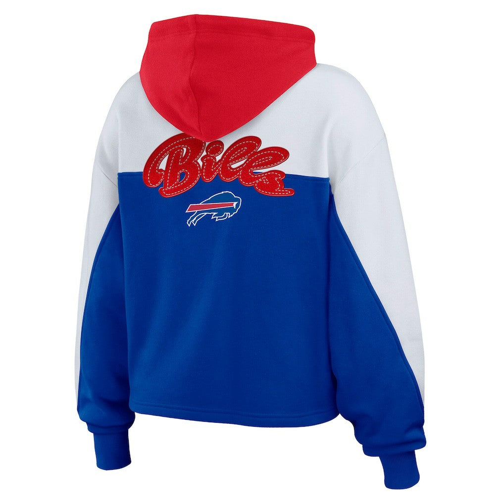 Buffalo Bills WEAR by Erin Andrews Women's Plus Size Color Block Full-Zip Hoodie - Royal - NFL