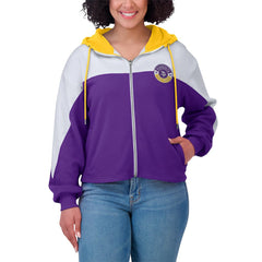 Minnesota Vikings WEAR by Erin Andrews Women's Plus Size Color Block Full-Zip Hoodie - Purple - NFL