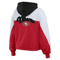 San Francisco 49ers WEAR by Erin Andrews Women's Plus Size Color Block Full-Zip Hoodie - Scarlet - NFL