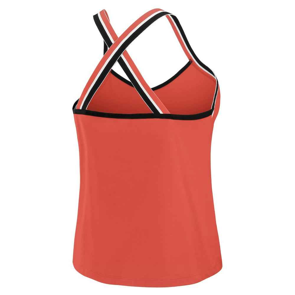 Kansas City Chiefs WEAR by Erin Andrews Women's Cross Strap Tri-Blend Tank Top - Red - NFL