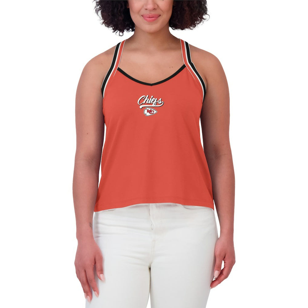 Kansas City Chiefs WEAR by Erin Andrews Women's Cross Strap Tri-Blend Tank Top - Red - NFL