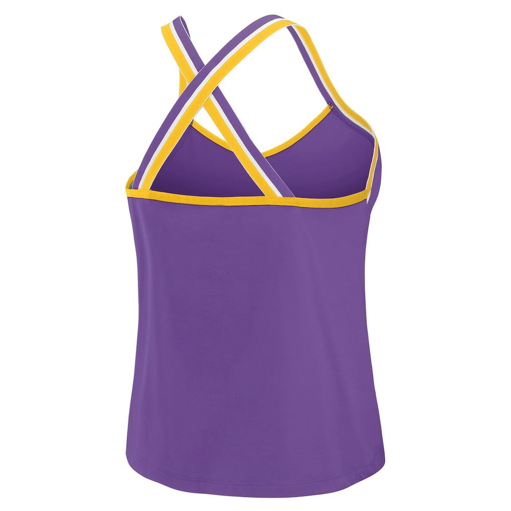 Minnesota Vikings WEAR by Erin Andrews Women's Cross Strap Tri-Blend Tank Top - Purple - NFL