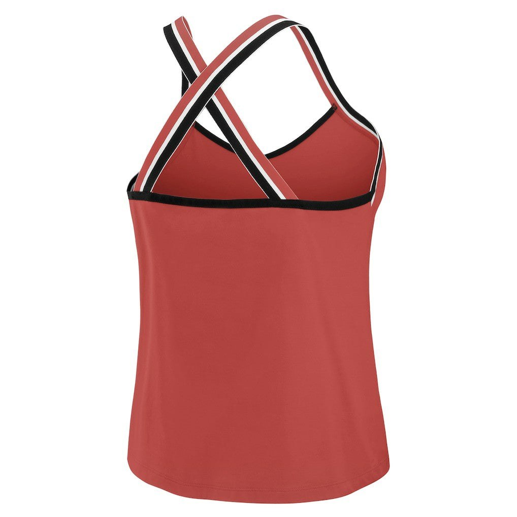 San Francisco 49ers WEAR by Erin Andrews Women's Cross Strap Tri-Blend Tank Top - Scarlet - NFL