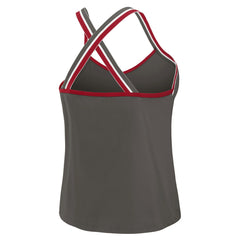 Tampa Bay Buccaneers WEAR by Erin Andrews Women's Cross Strap Tri-Blend Tank Top - Pewter - NFL