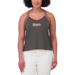 Tampa Bay Buccaneers WEAR by Erin Andrews Women's Cross Strap Tri-Blend Tank Top - Pewter - NFL