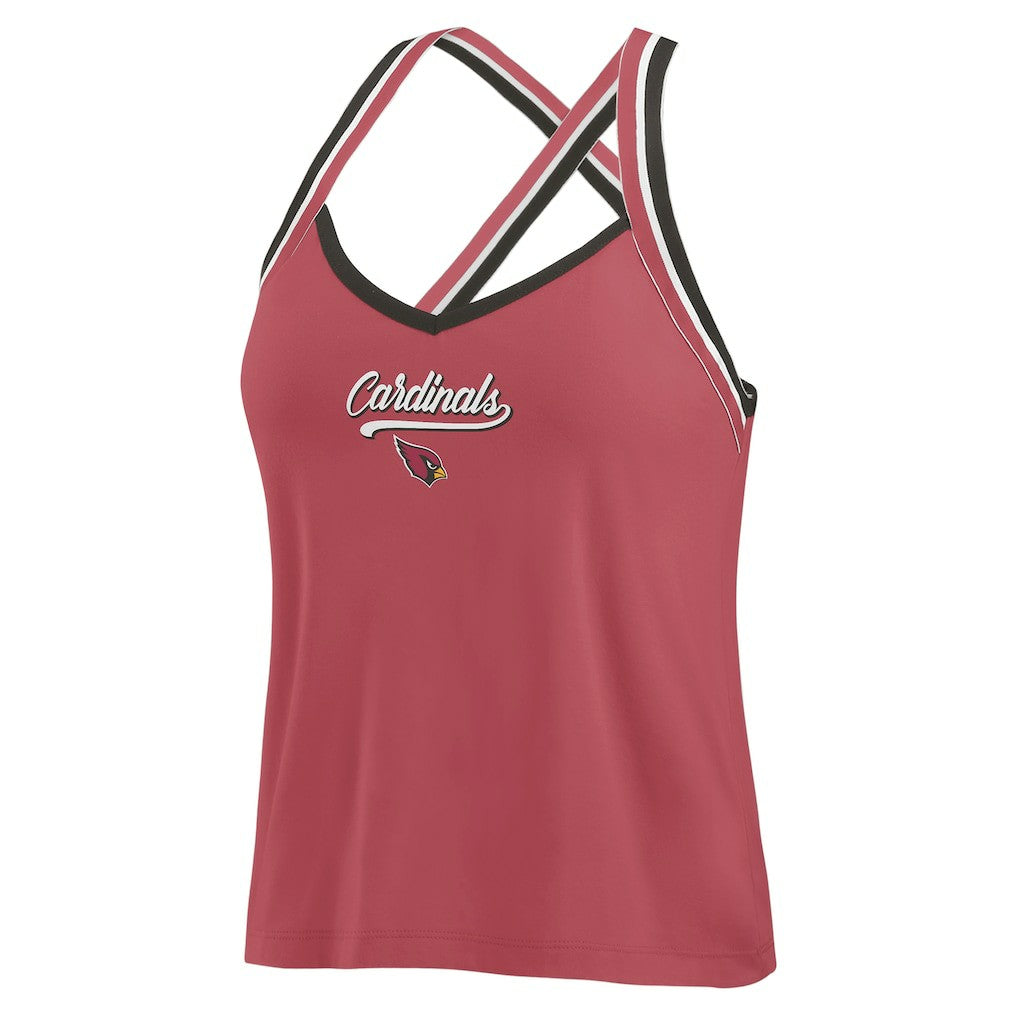 Arizona Cardinals WEAR by Erin Andrews Women's Cross Strap Tri-Blend Tank Top - Cardinal - NFL
