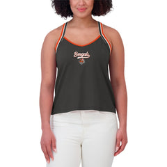 Cincinnati Bengals WEAR by Erin Andrews Women's Cross Strap Tri-Blend Tank Top - Black - NFL