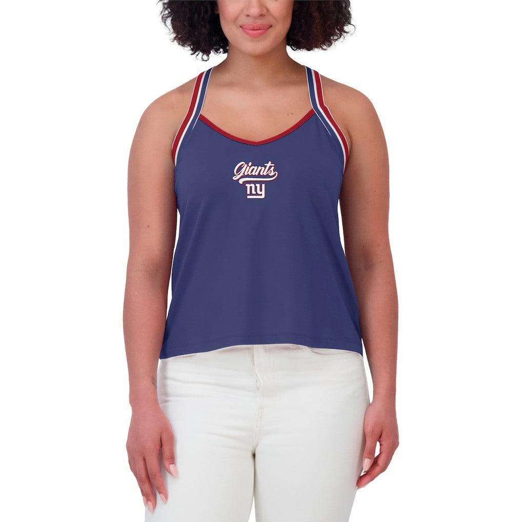 New York Giants WEAR by Erin Andrews Women's Cross Strap Tri-Blend Tank Top - Royal - NFL