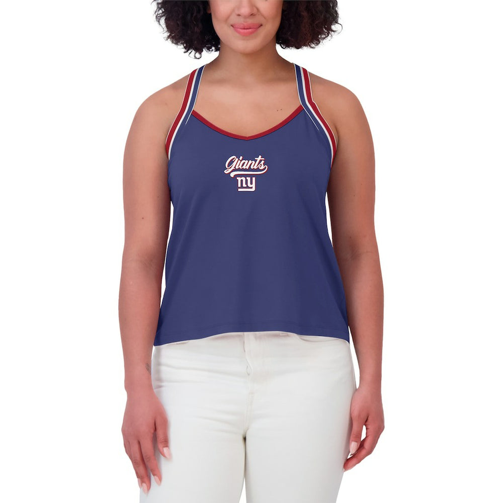 New York Giants WEAR by Erin Andrews Women's Cross Strap Tri-Blend Tank Top - Royal - NFL