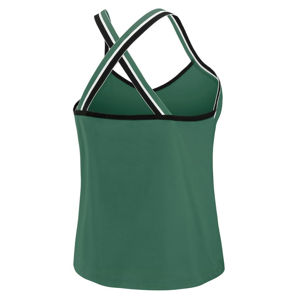New York Jets WEAR by Erin Andrews Women's Cross Strap Tri-Blend Tank Top - Green - NFL