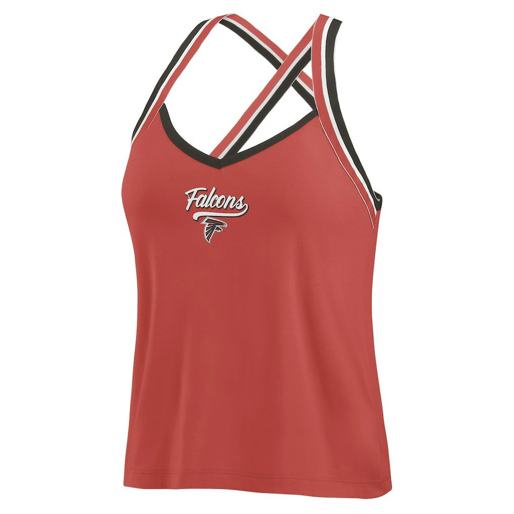 Atlanta Falcons WEAR by Erin Andrews Women's Cross Strap Tri-Blend Tank Top - Red - NFL