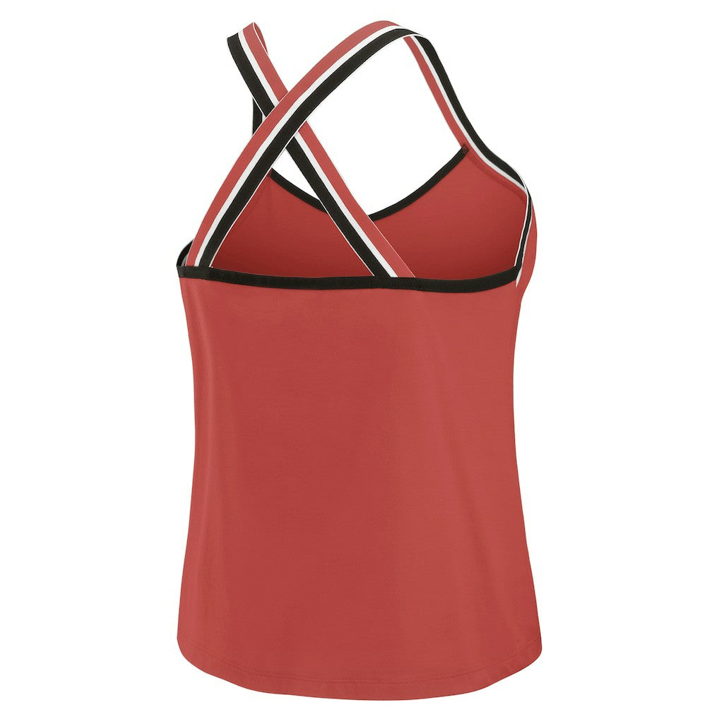 Atlanta Falcons WEAR by Erin Andrews Women's Cross Strap Tri-Blend Tank Top - Red - NFL