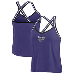 Baltimore Ravens WEAR by Erin Andrews Women's Cross Strap Tri-Blend Tank Top - Purple - NFL
