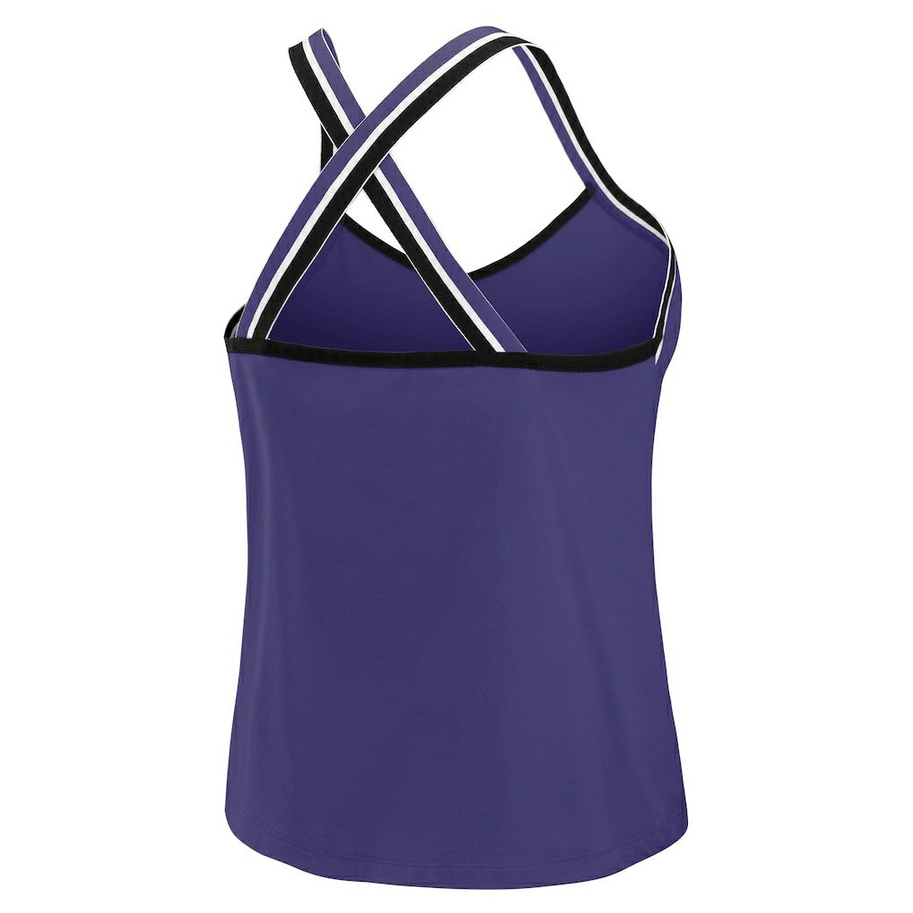 Baltimore Ravens WEAR by Erin Andrews Women's Cross Strap Tri-Blend Tank Top - Purple - NFL